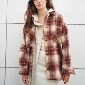 Zara Oversized Plaid Jacket
